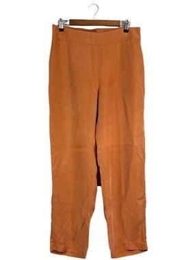 Soft Surroundings Via Serravale Pants Orange Soft Knit Casual Silky Earthtone